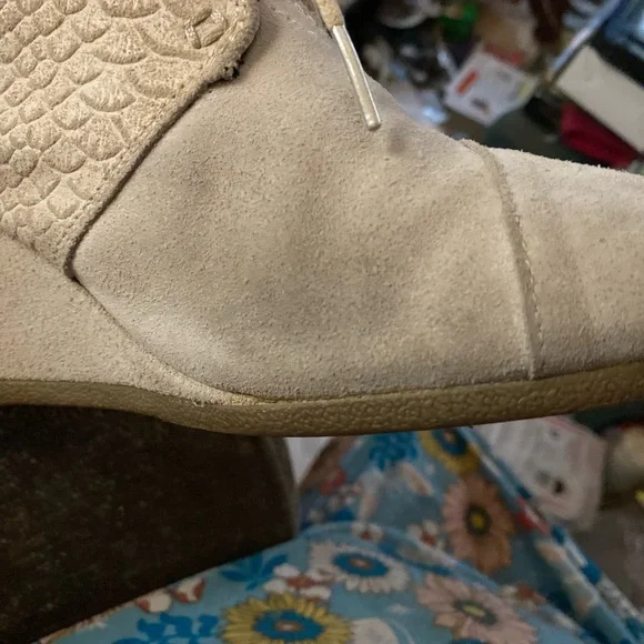TOMS Beige Suede Ankle Boots - Picture 7 of 7
